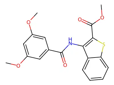Methyl 3-(3,5-dimethoxybenzamido)benzo[b]thiophene-2-carboxylate structure