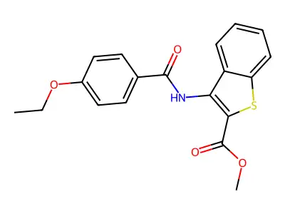 Methyl 3-(4-ethoxybenzamido)benzo[b]thiophene-2-carboxylate structure