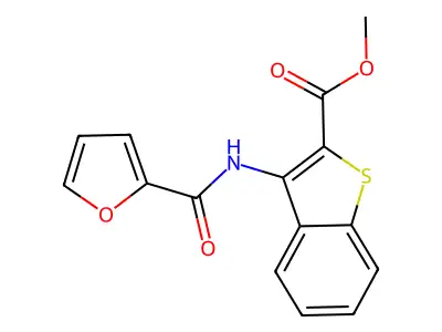 Methyl 3-(furan-2-carboxamido)benzo[b]thiophene-2-carboxylate structure