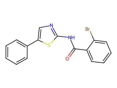 2-bromo-N-(5-phenyl-1,3-thiazol-2-yl)benzamide structure