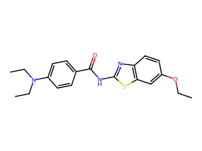 4-(diethylamino)-N-(6-ethoxy-1,3-benzothiazol-2-yl)benzamide structure