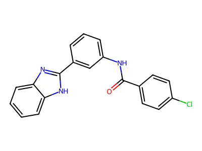 N-[3-(1H-benzimidazol-2-yl)phenyl]-4-chlorobenzamide structure