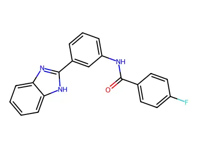 N-[3-(1H-benzimidazol-2-yl)phenyl]-4-fluorobenzamide structure