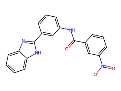 N-[3-(1H-1,3-benzodiazol-2-yl)phenyl]-3-nitrobenzamide structure