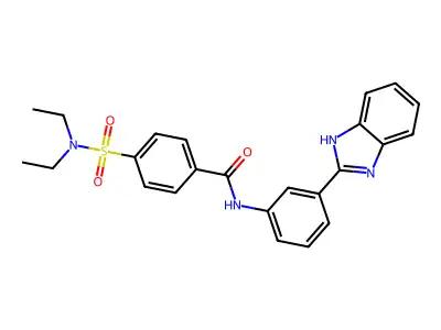 N-(3-(1H-benzo[d]imidazol-2-yl)phenyl)-4-(N,N-diethylsulfamoyl)benzamide structure