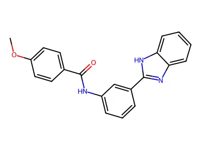 N-[3-(1H-benzimidazol-2-yl)phenyl]-4-methoxybenzamide structure