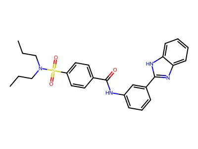 N-(3-(1H-benzo[d]imidazol-2-yl)phenyl)-4-(N,N-dipropylsulfamoyl)benzamide structure