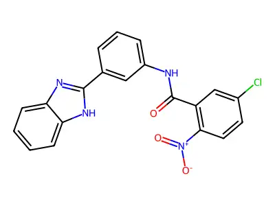 N-[3-(1H-benzimidazol-2-yl)phenyl]-5-chloro-2-nitrobenzamide structure