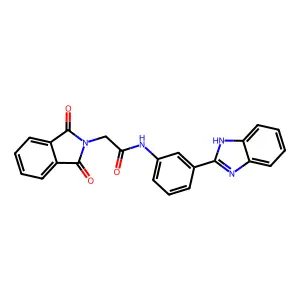 N-(3-(1H-benzo[d]imidazol-2-yl)phenyl)-2-(1,3-dioxoisoindolin-2-yl)acetamide structure