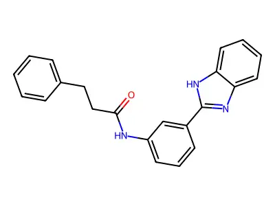N-[3-(1H-benzimidazol-2-yl)phenyl]-3-phenylpropanamide structure