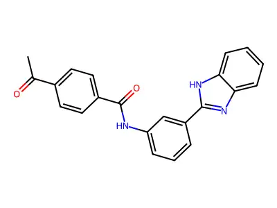 4-acetyl-N-[3-(1H-benzimidazol-2-yl)phenyl]benzamide structure