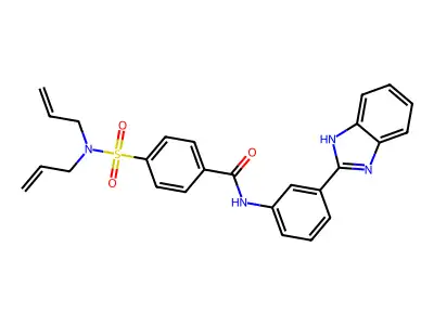 N-(3-(1H-benzo[d]imidazol-2-yl)phenyl)-4-(N,N-diallylsulfamoyl)benzamide structure