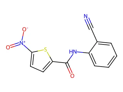 N-(2-cyanophenyl)-5-nitrothiophene-2-carboxamide structure