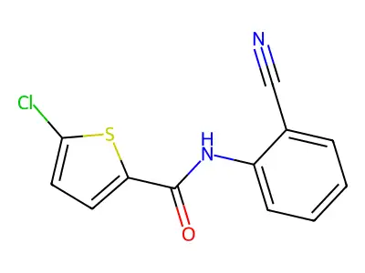 5-chloro-N-(2-cyanophenyl)thiophene-2-carboxamide structure