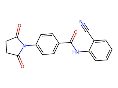 N-(2-cyanophenyl)-4-(2,5-dioxopyrrolidin-1-yl)benzamide structure