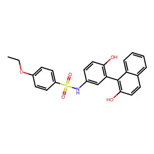 4-ethoxy-N-(4-hydroxy-3-(2-hydroxynaphthalen-1-yl)phenyl)benzenesulfonamide structure