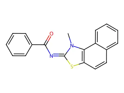 (E)-N-(1-methylnaphtho[1,2-d]thiazol-2(1H)-ylidene)benzamide structure