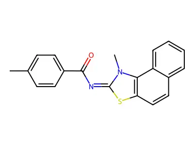 (E)-4-methyl-N-(1-methylnaphtho[1,2-d]thiazol-2(1H)-ylidene)benzamide structure