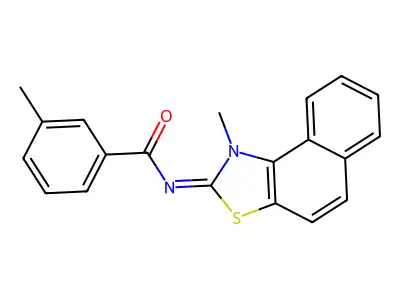 (E)-3-methyl-N-(1-methylnaphtho[1,2-d]thiazol-2(1H)-ylidene)benzamide structure