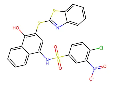 C23H14ClN3O5S3 structure