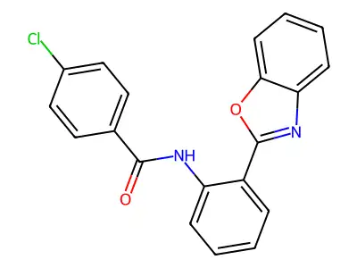 N-[2-(1,3-benzoxazol-2-yl)phenyl]-4-chlorobenzamide structure