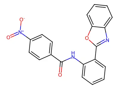N-[2-(1,3-benzoxazol-2-yl)phenyl]-4-nitrobenzamide structure