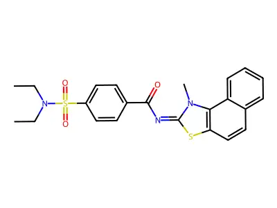 4-(diethylsulfamoyl)-N-(1-methylbenzo[e][1,3]benzothiazol-2-ylidene)benzamide structure