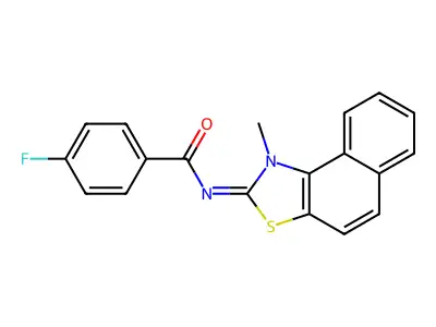 (E)-4-fluoro-N-(1-methylnaphtho[1,2-d]thiazol-2(1H)-ylidene)benzamide structure