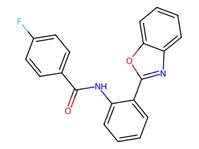 N-[2-(1,3-benzoxazol-2-yl)phenyl]-4-fluorobenzamide structure
