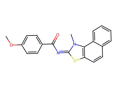 (E)-4-methoxy-N-(1-methylnaphtho[1,2-d]thiazol-2(1H)-ylidene)benzamide structure