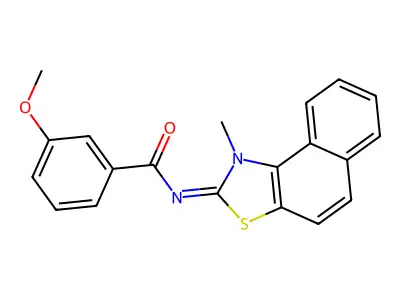 3-methoxy-N-(1-methylbenzo[e][1,3]benzothiazol-2-ylidene)benzamide structure