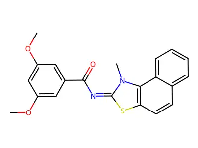 3,5-dimethoxy-N-(1-methylbenzo[e][1,3]benzothiazol-2-ylidene)benzamide structure