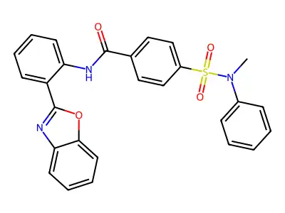 N-[2-(1,3-benzoxazol-2-yl)phenyl]-4-[methyl(phenyl)sulfamoyl]benzamide structure