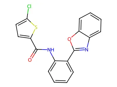N-[2-(1,3-benzoxazol-2-yl)phenyl]-5-chlorothiophene-2-carboxamide structure