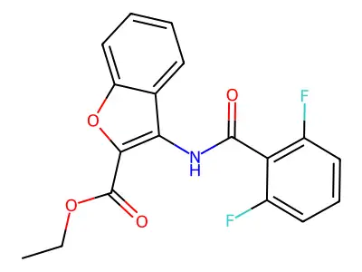 Ethyl 3-(2,6-difluorobenzamido)benzofuran-2-carboxylate structure