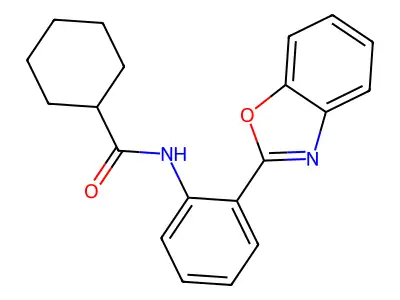 N-[2-(1,3-benzoxazol-2-yl)phenyl]cyclohexanecarboxamide structure