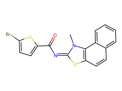 5-bromo-N-(1-methylbenzo[e][1,3]benzothiazol-2-ylidene)thiophene-2-carboxamide structure