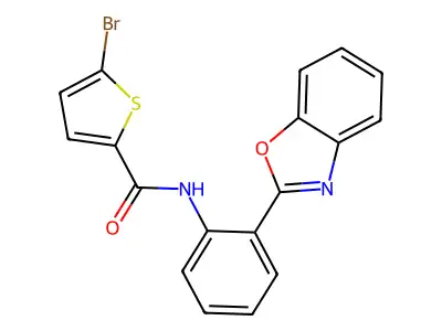 N-[2-(1,3-benzoxazol-2-yl)phenyl]-5-bromothiophene-2-carboxamide structure