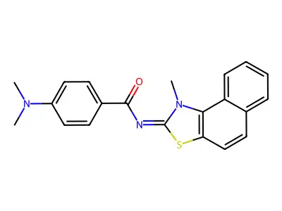 (E)-4-(dimethylamino)-N-(1-methylnaphtho[1,2-d]thiazol-2(1H)-ylidene)benzamide structure