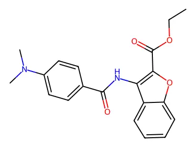 Ethyl 3-(4-(dimethylamino)benzamido)benzofuran-2-carboxylate structure