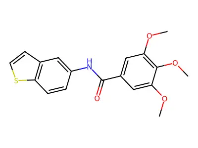 N-(1-benzothiophen-5-yl)-3,4,5-trimethoxybenzamide structure