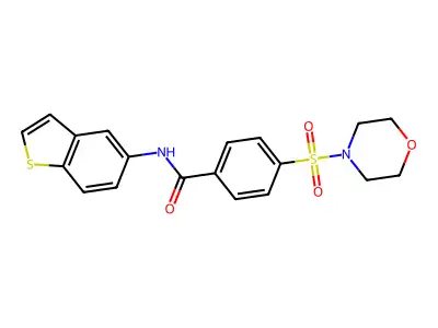 N-(benzo[b]thiophen-5-yl)-4-(morpholinosulfonyl)benzamide structure