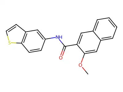 N-(1-benzothiophen-5-yl)-3-methoxynaphthalene-2-carboxamide structure