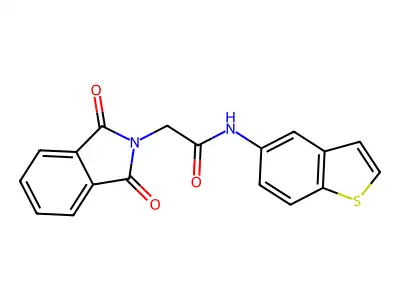 N-(benzo[b]thiophen-5-yl)-2-(1,3-dioxoisoindolin-2-yl)acetamide structure