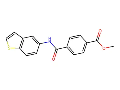 Methyl 4-(benzo[b]thiophen-5-ylcarbamoyl)benzoate structure