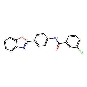 N-[4-(1,3-benzoxazol-2-yl)phenyl]-3-chlorobenzamide structure