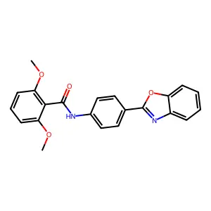 N-[4-(1,3-benzoxazol-2-yl)phenyl]-2,6-dimethoxybenzamide structure