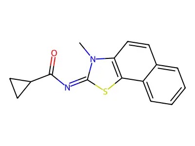 (E)-N-(3-methylnaphtho[2,1-d]thiazol-2(3H)-ylidene)cyclopropanecarboxamide structure