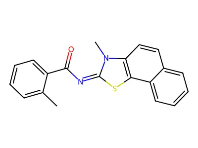 (E)-2-methyl-N-(3-methylnaphtho[2,1-d]thiazol-2(3H)-ylidene)benzamide structure