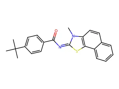 (E)-4-(tert-butyl)-N-(3-methylnaphtho[2,1-d]thiazol-2(3H)-ylidene)benzamide structure